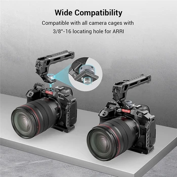 SmallRig Top Handle With 3/8"-16 Locating Holes for ARRI Grip for Camera Cage, Universal Video Rig With 5 Cold Shoe 3765 detail image