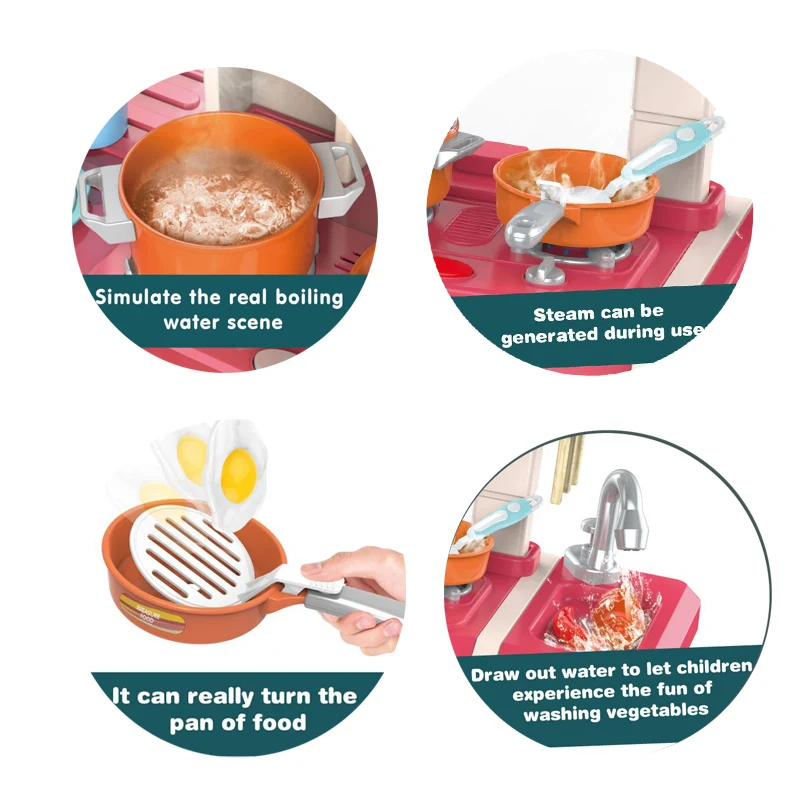 Образовательный пластиковый детский игровой кухонный набор детские ролевые игры приготовление пищи Детские кухонные игрушки