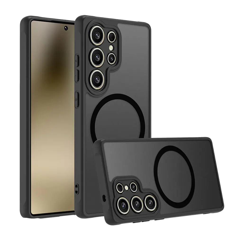 product for samsung s25 ultra matte magnetic phone case slim tpupc hard shell shockproof back cover oem odm laudtec-6