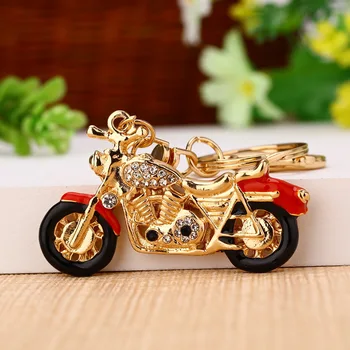 Unique Creative Cool Boy Multi-color Car Model Custom Keychain Girl Key Pendant Non-fading Metal Hip-hop Motorcycle Key Ring