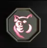 Talisman cochon avec lumière