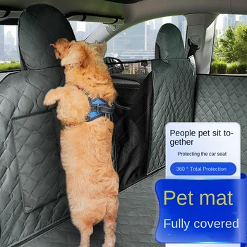 Waterproof Anti-Dirty Anti-Scratch Mat for Tesla Model Y/3 Pet Cat Dog Rear Seat Mat with Business Style Design Made of Rubber
