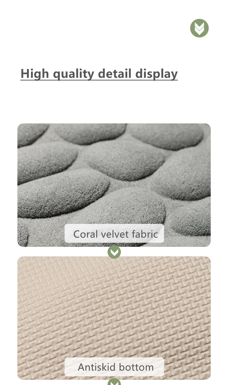 40*60cm Wholesales High Quality Bath Mat Non-Slip Bath Rugs Made Of 100% Polyester Bath Rug Stone manufacture