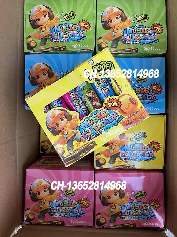 Wholesale Low MOQ Music DJ Candy Plastic Voice Toy With Sweet Tablet Hard Candy for Kids
