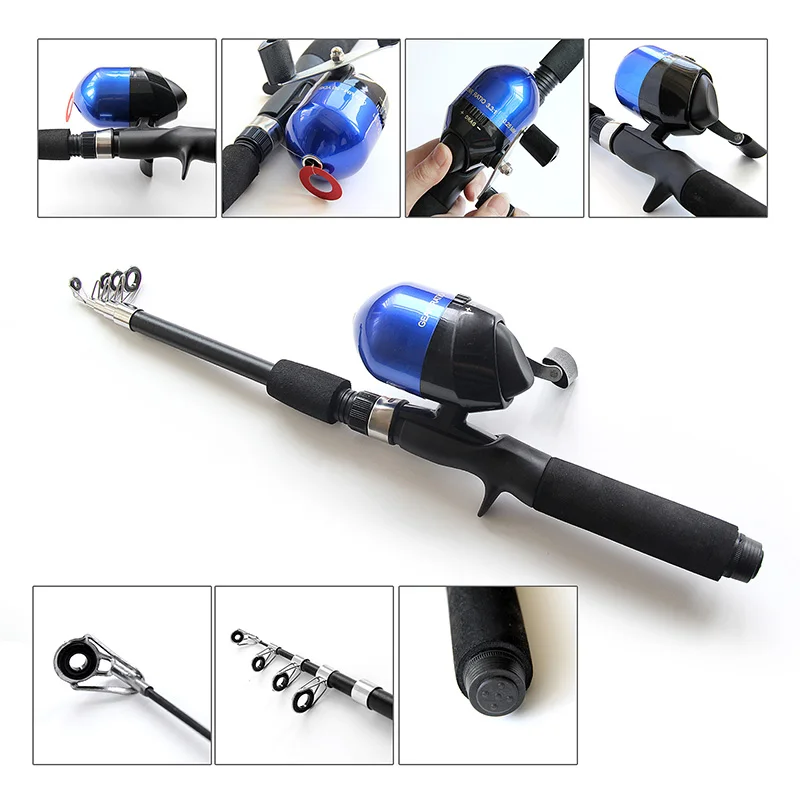 Telescopic Fishing Rod  Reel Combos Full Kit Fishing Accessories