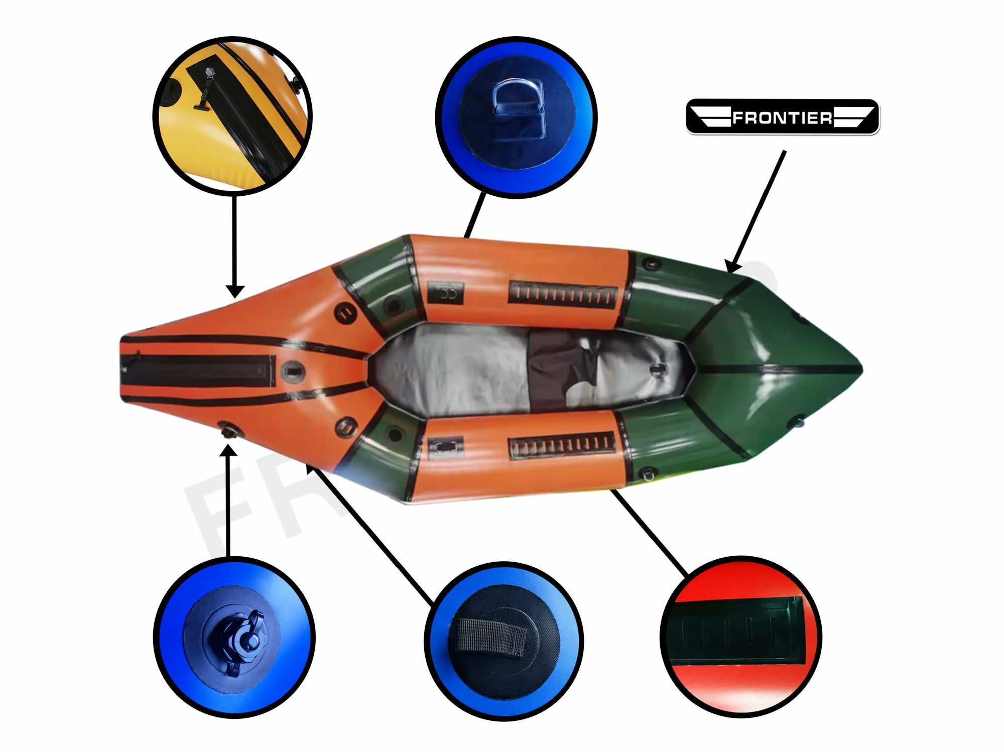 New Design Colorful White Water Cheap Kayak Inflatable Boat Packraft for Sale