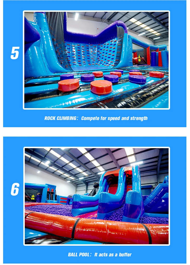 CH 1500sqm Outdoor inflatable Playground kids games inflatable theme park with inflatable obstacle bouncer jump castle for kids manufacture