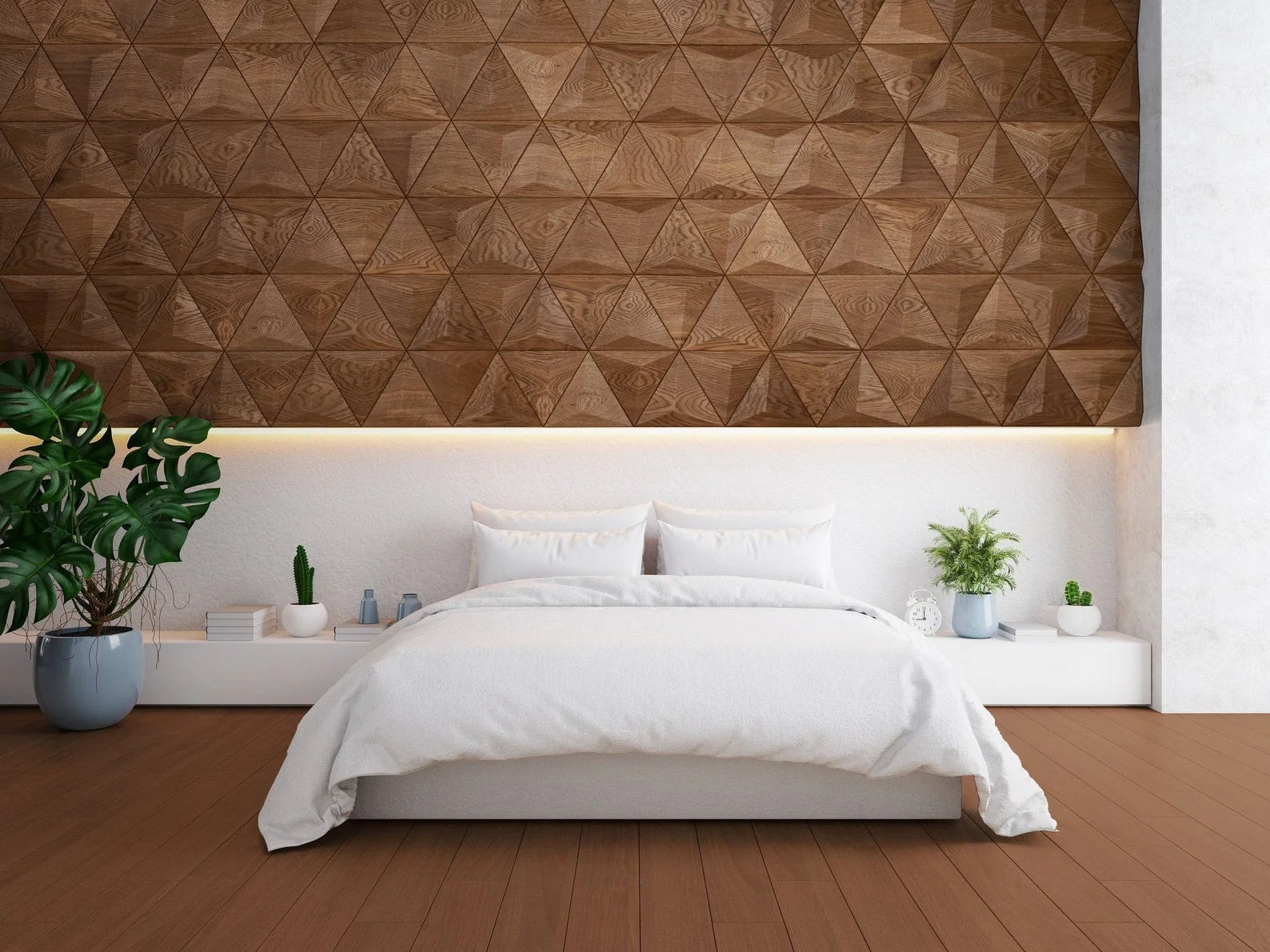 3D Pyramid Design Wall Panels for Living Room & Office | Oak Wood ...