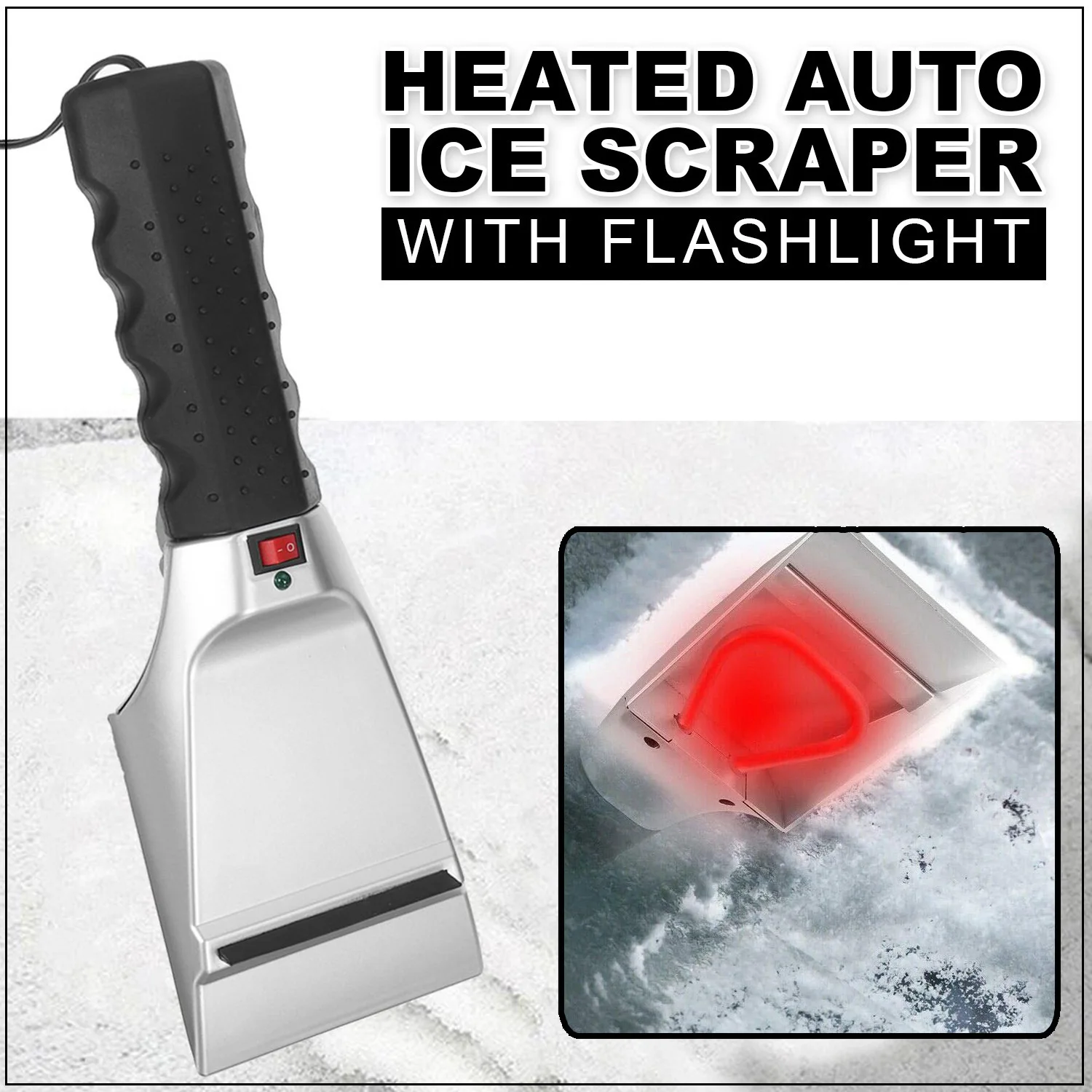 12v Electric Heated Car Ice Scraper Automobiles Winter Car Accessories