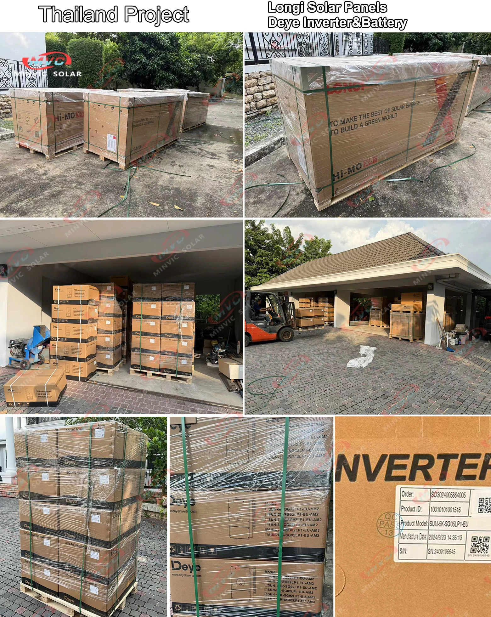 Complete Kit 25KW On-Grid Solar System Deye Inverter Power Generator with Big Size Solar Panels 700w