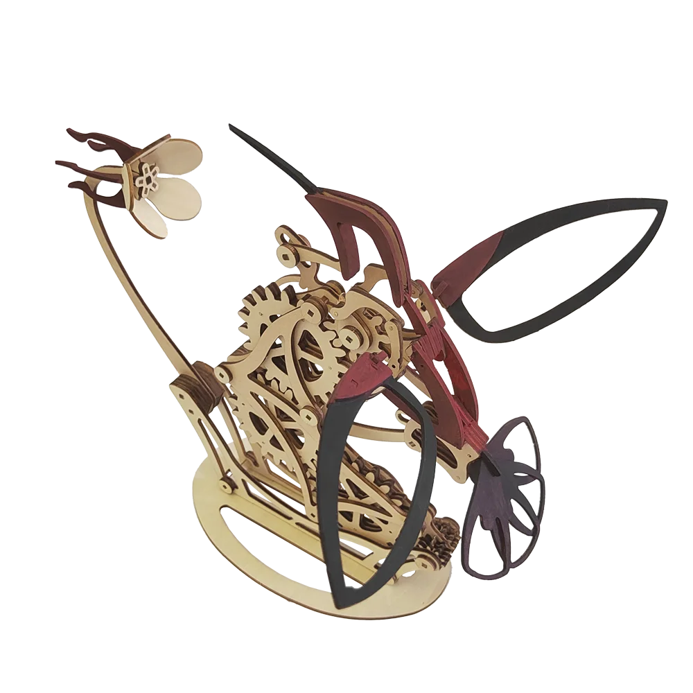 High Quality Mechanical Hummingbird Model 3D Wooden Jigsaw Puzzle  Assembly Game DIY Toys for Kids and Adult Creative Art Crafts