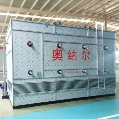 Industrial evaporative condensers with high cooling capacity for cold rooms and refrigeration systems