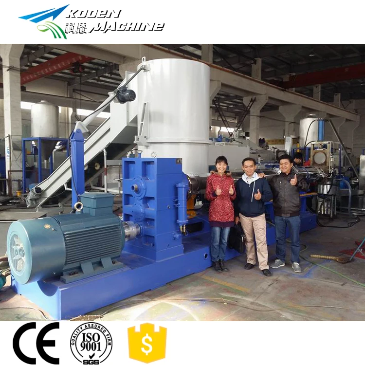 Small Scale Plastic Granulating Pelletizing Machine for Recycling PE PP Dirty Flakes to Recycled Pellets