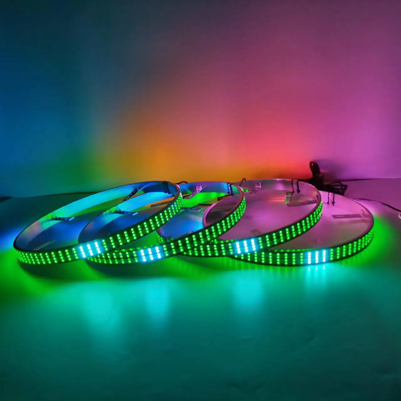 Kingshowstar 4pcs Led Quad Row Wheel Lights Truck Car Offroad Rgb Dream