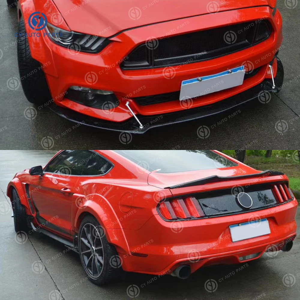 Wide Body Style Carbon Fiber Front Rear Bumper Lip Car Fender Wheel