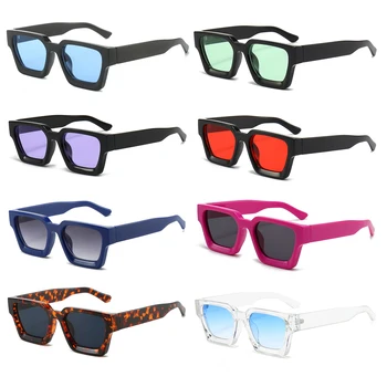 CONCHEN Wholesale Ready to Stock Fashion Sunglasses Hot Selling Big Square Colorful PC Frame UV400 Women Sun Glasses