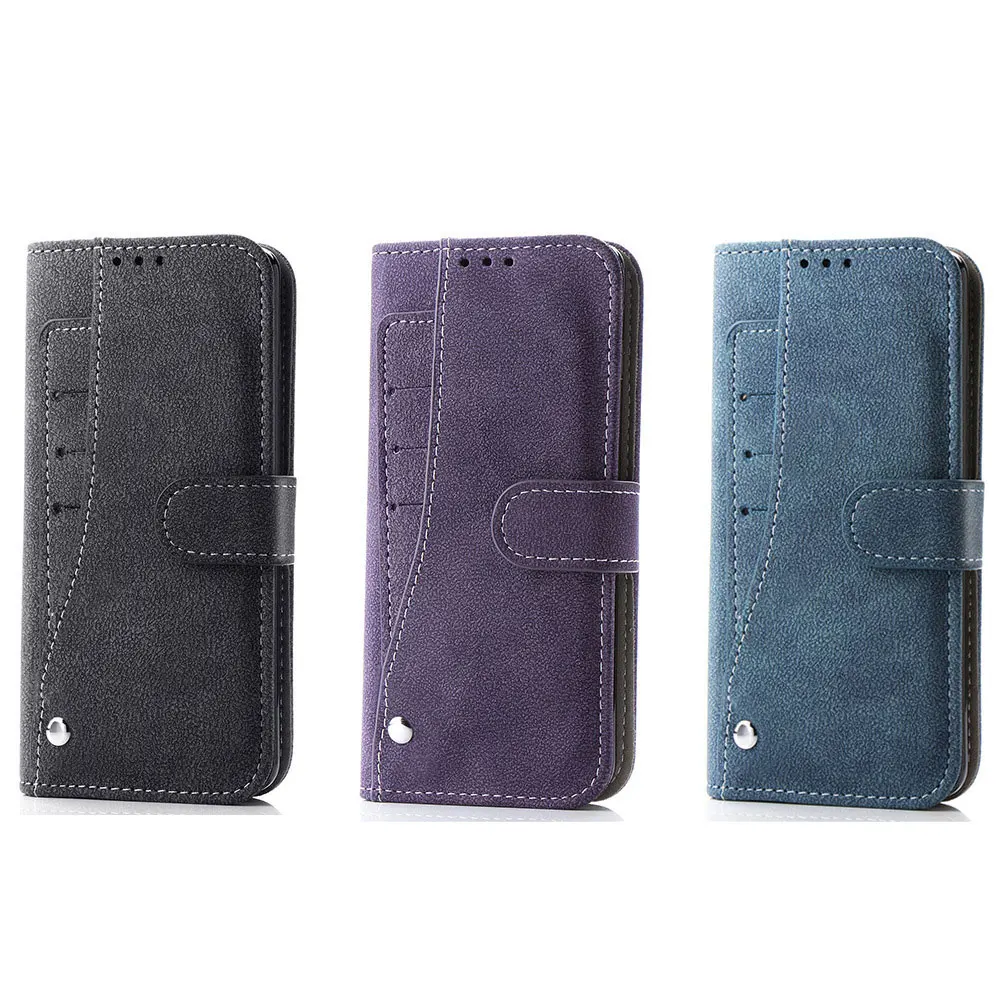 Luxury Leather Soft Matte Mobile Phone Case Magnetic Wallet Cover with 180 rotating Card Holders for Alcatel Tetra manufacture