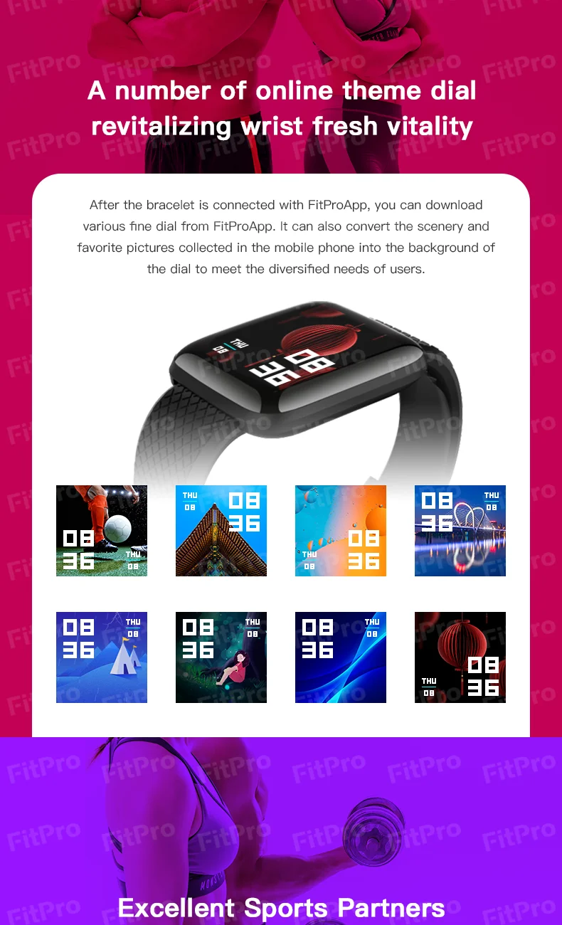 D13 Smart Watch Waterproof Smart Bracelet Heart Rate Blood Pressure Blood Oxygen Information Reminde  D13 116 Plus