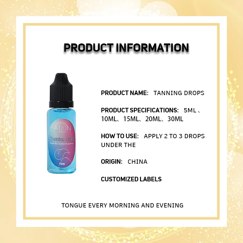 Han Linger Private Label 15ML Vegan Deep Bronze Golden Long Lasting  Accelerator Self Tanning Drops