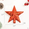 Red 5.51in inch sequined treetop star
