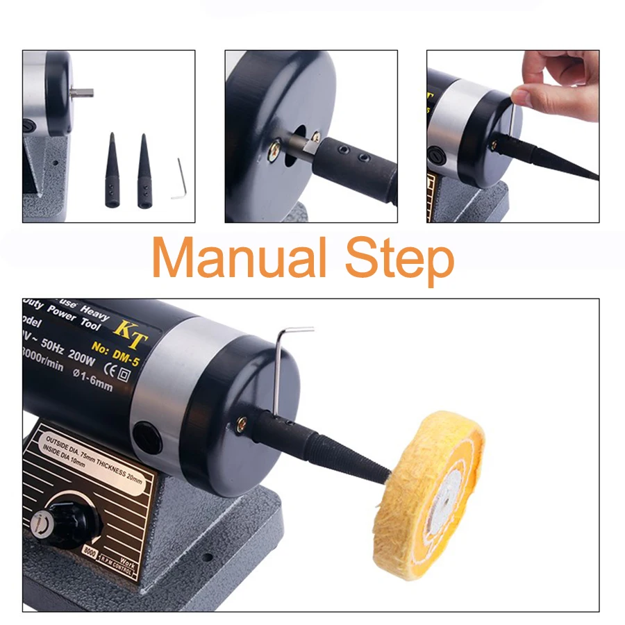 Jewelry Making Tools Buff Polishing Machine with 2 Buff Jewelry Bench Grinder Motor Grinding Machine