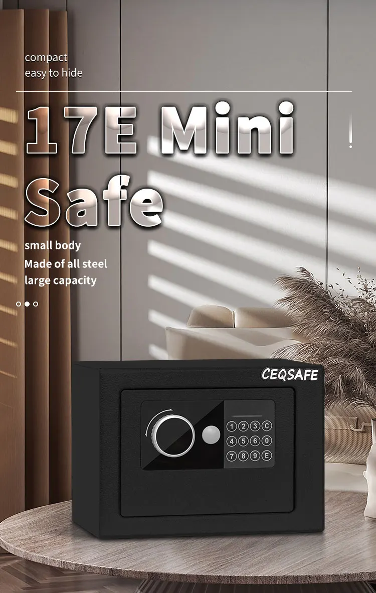 CEQSAFE High Quality Mini Safe Box for Money Home Deposit Security Smart Cash Mini Small Safe Box manufacture