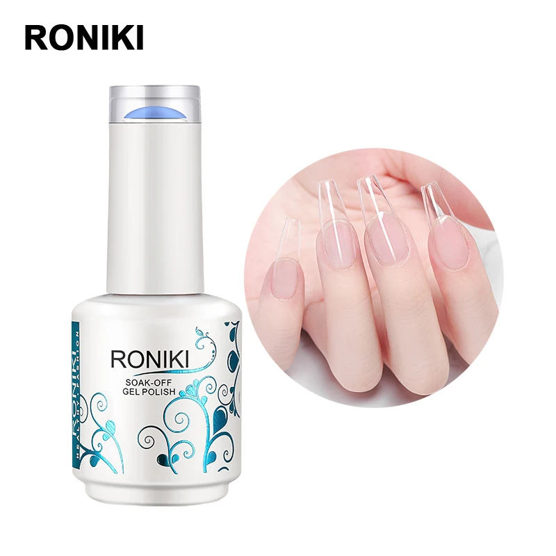 RONIKI Private Label Fast Drying Color Extend Liquid Jelly Nail Gel Polish Wholesale Hard clear Uv Extension Gel