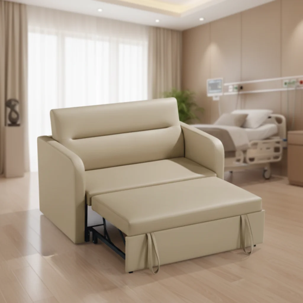 Luxury Modern Eco-Friendly Portable Hospital Patient Companion Chair with Heavy Duty Steel Base for School Use 2