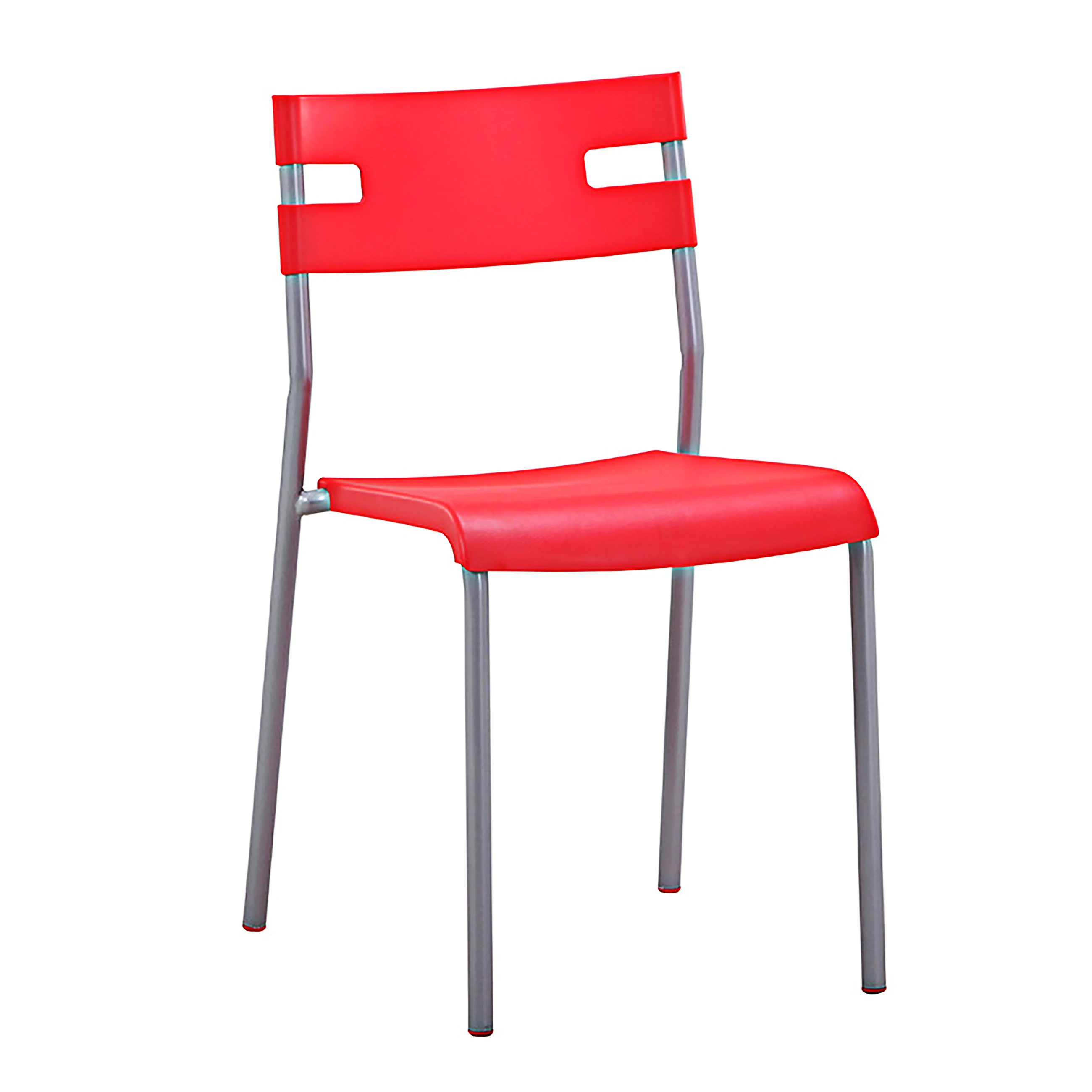 Оптовая продажа, уличные полипропиленовые стулья для кафе с металлическими ножками, пластиковый обеденный стул, Штабелируемый