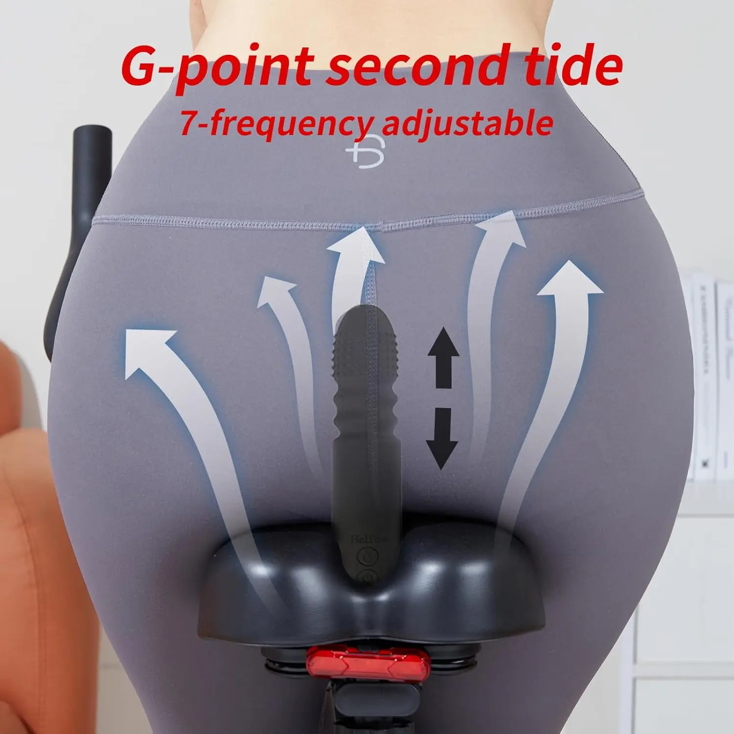 Helibo Remote Control Bicycle Saddle Vibrator Dildo Anal Plug Sex Bike Seat Cushion, Automatic Sex Booster Adult Sex Toy
