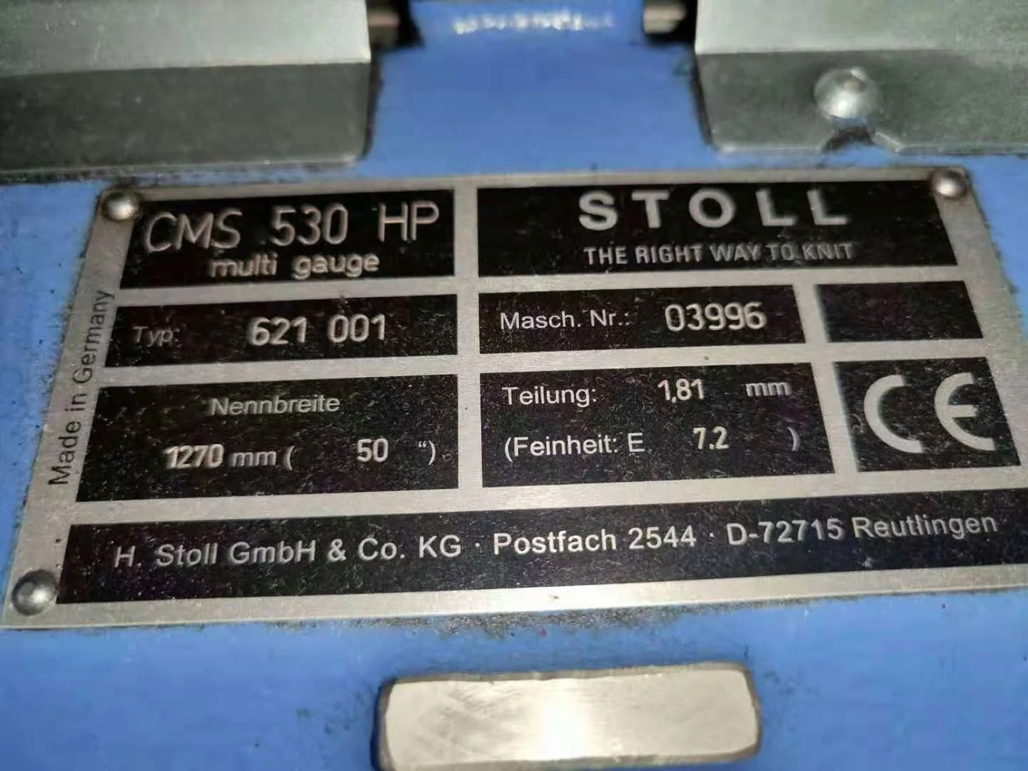 GERMANY MADE USED STOLL KNITTING MACHINES CMS530 OKC E12