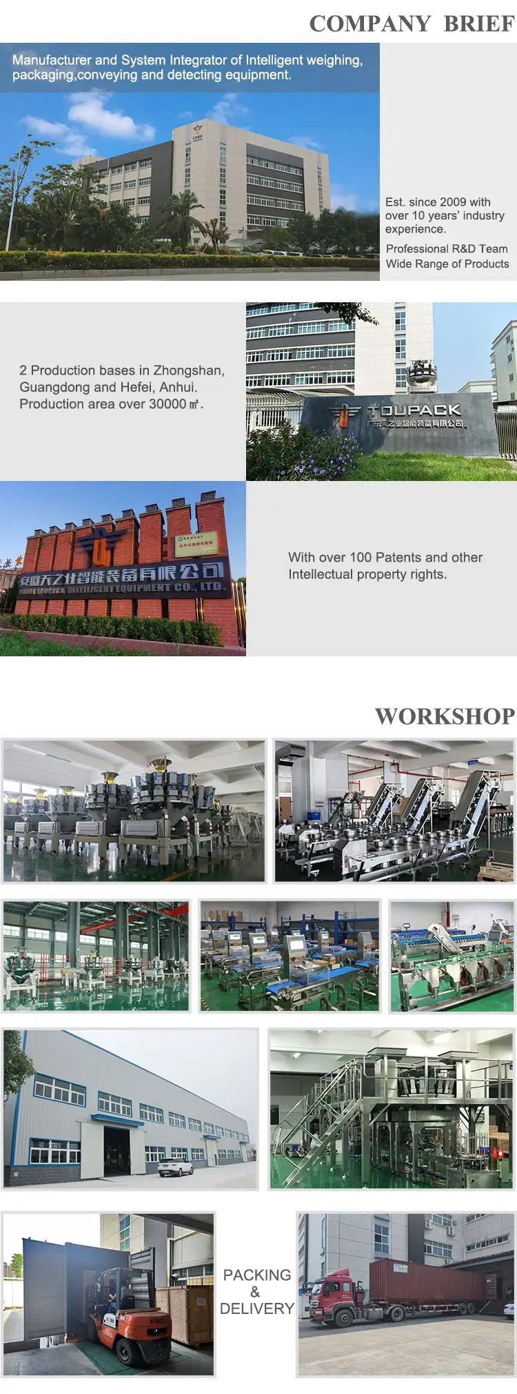 High-accuracy Automatic Multihead Weigher Packing Machine with 220V Power and 1 Year Warranty