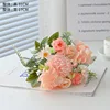 Hortensia rosa de 7 puntas [rosa melocotón claro]