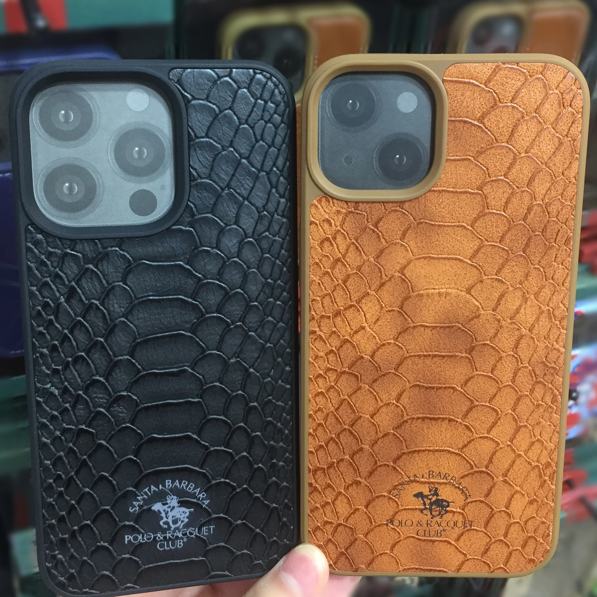 POLO Knight for iPhone 13 Pro Max Case for Crocodile and Snake Texture PU Leather Mobile Phone Cover
