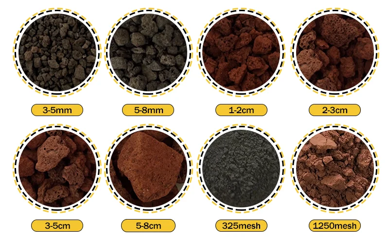 Basalt Volcanic Stone Powder for Garden Landscaping Water Filtration Floral Paving Aromatherapy Boxes Tile Form supplier