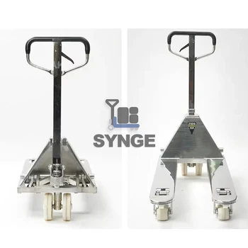 SYNGE High Quality 2000kg-3000kg Construction Machinery Sliver New Stainless Steel Pallet Truck for Warehouse Rack