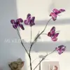Withered branch butterfly purple