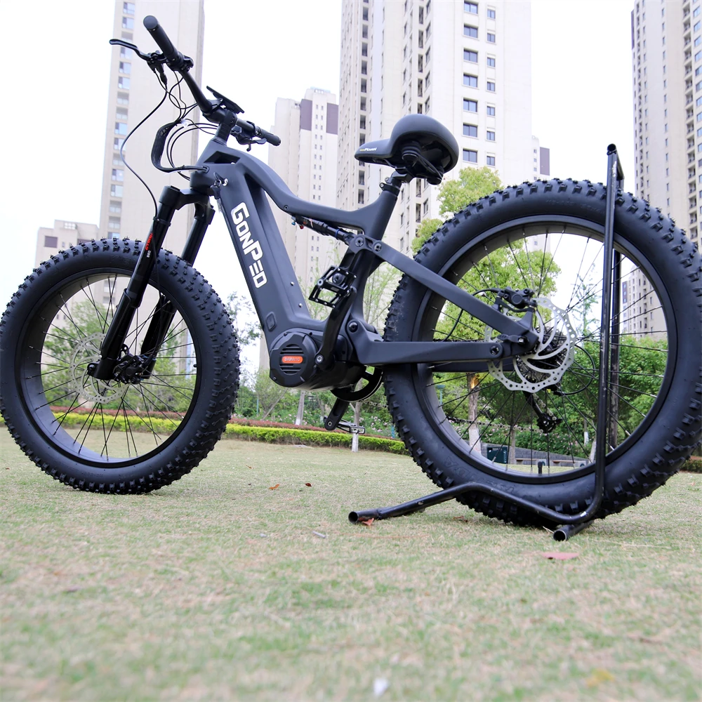 Gonped THUNDER 9 Speed Long Range Electric Road Bike Bafang 1000w Middrive 48v  Electric Bicycle Carbon Fiber E Mountainbike