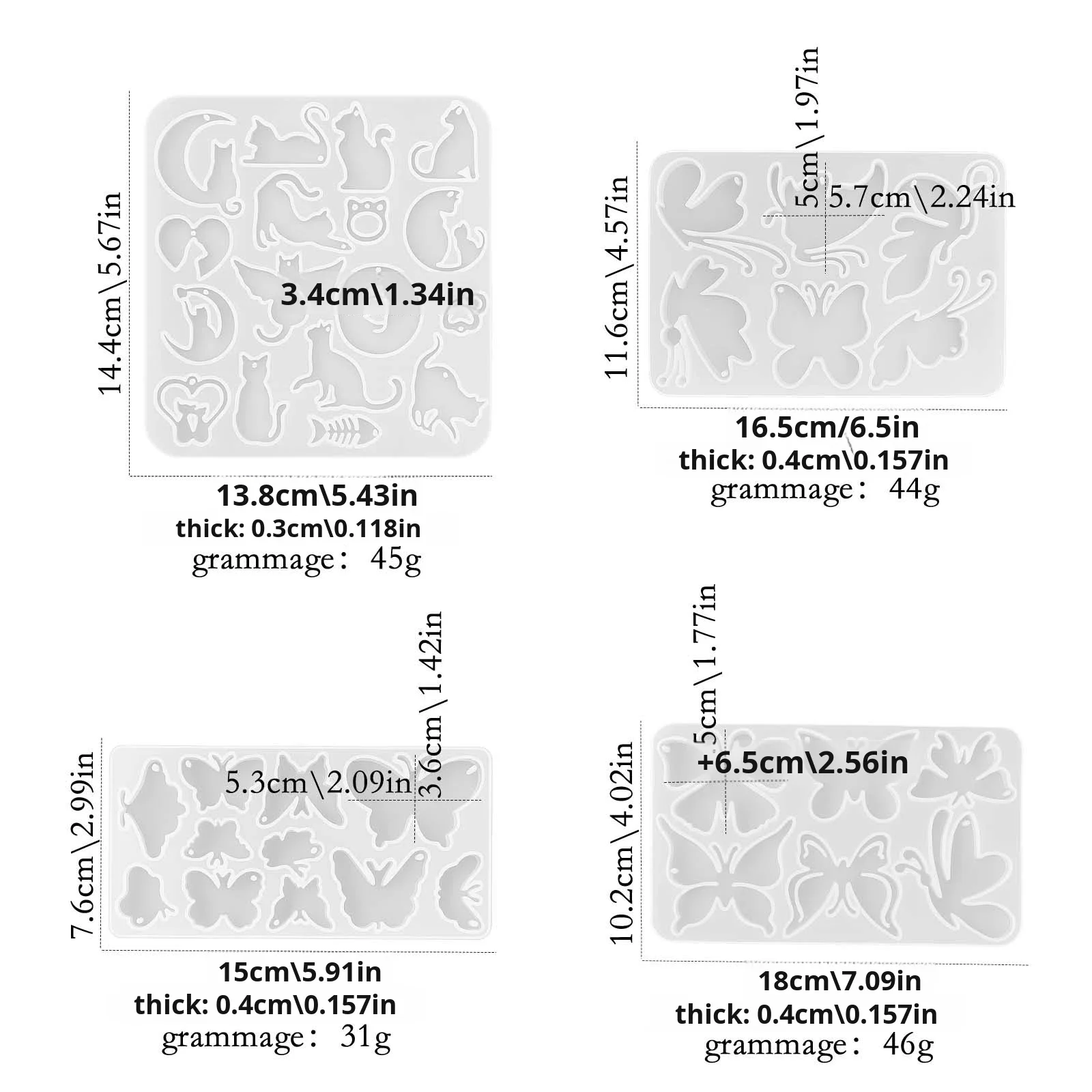 Butterfly Necklace Pendant Earrings Jewelry Pendant Silicone Mold Necklace Pendant Mold Creative DIY Mold factory