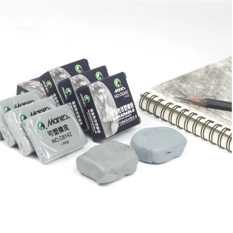 Worison Marie's Kneaded Erasers - 6-Pack Gray Putty Erasers For Drawing & Sketching