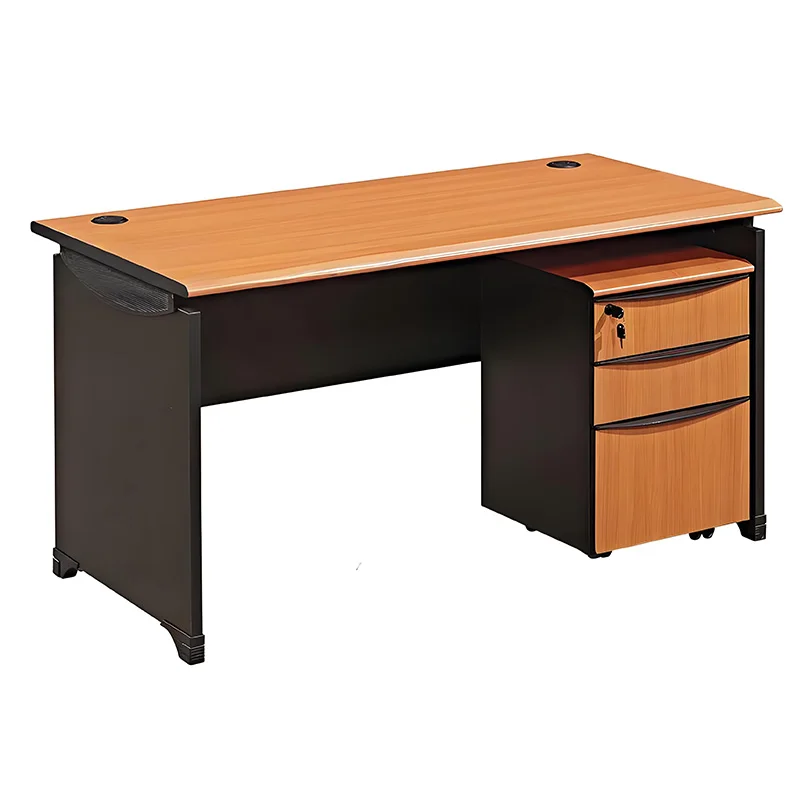 Factory Customizable Wooden Office Furniture Computer Desk Work Small With Drawers Simple Modern Table Set Can Be Customization image 4
