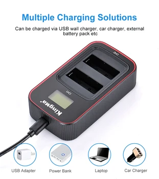 KingMa Portable Camera Li-ion Battery EN-EL14 Packs and Usbs Charging Charger for Nikon Camera detail image