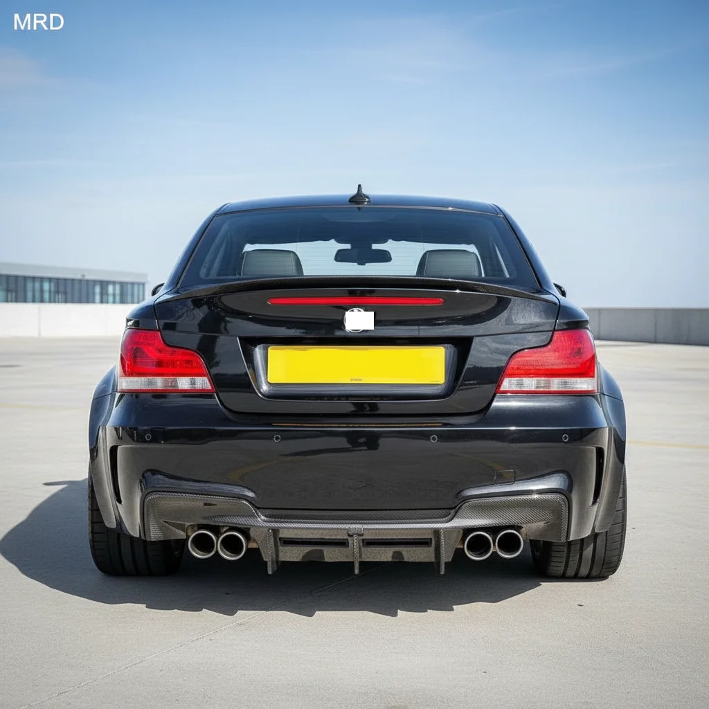New Carbon Fiber Rear Diffuser For E82 1M 2011-2013 Rear Bumper Diffuser With Splitters