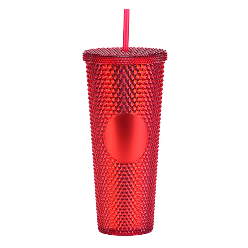 710ml Double Wall Plastic Water Bottle,24oz Double Wall Plastic Mug