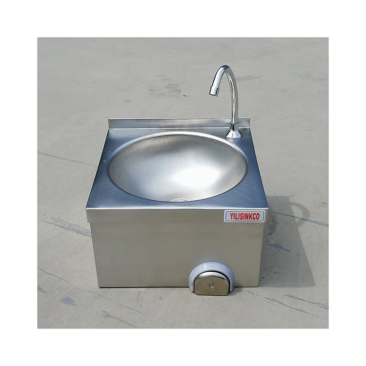 Factory Customized Wholesale Knee Operated Portable Stainless Steel Hand Wash Sink