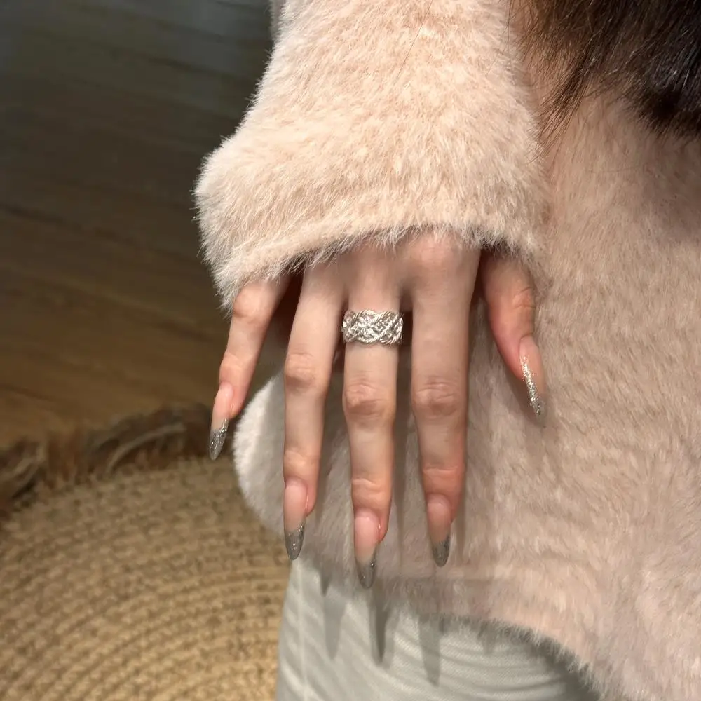 KAKODIY Chunky Luxury Women's 22K Gold Plated Ring Jewelry Engagement 925 Sterling Silver Ring detail 3