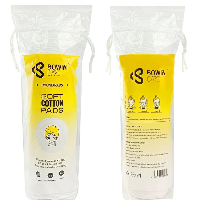 Bowinscare Pure Cotton Pads Pack Of 80 Round Pads Buy Natural Remover