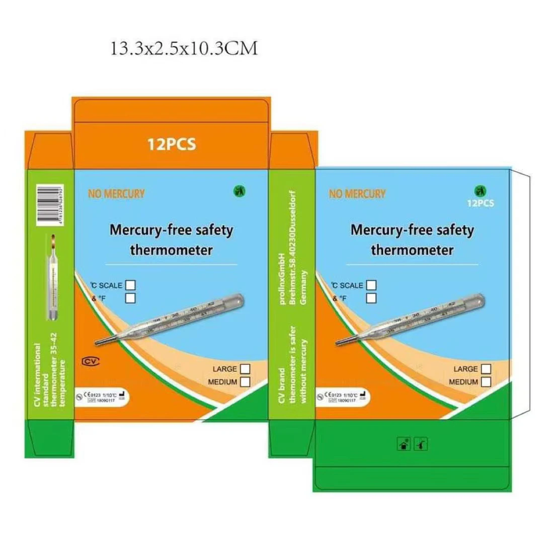 Лидер продаж, детский клинический термометр для подмышек без ртути