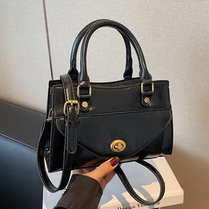 Small Top-handle Bags for Women Bright PU Leather Pure Color Shoulder Crossbody Bags Latest Luxury Designer Handbag Purses