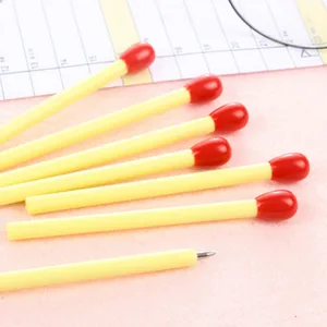 Wholesale Creative Cartoon Small Match Shape Plastic Ball Pen With Custom Logo 1.0 mm Writing Width Stationery Gift for Children